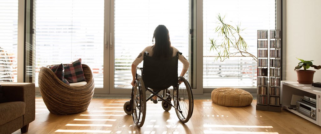 Girl in a wheelchair