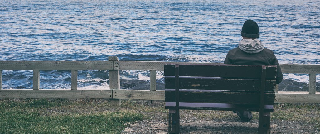 Sitting near to the sea